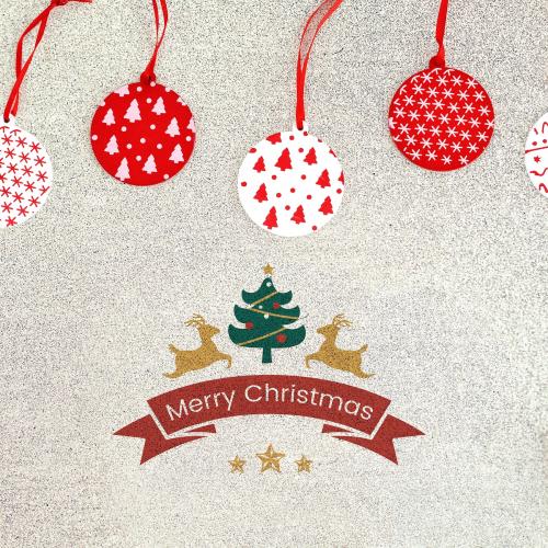 Merry Christmas greeting card mockup - 519986