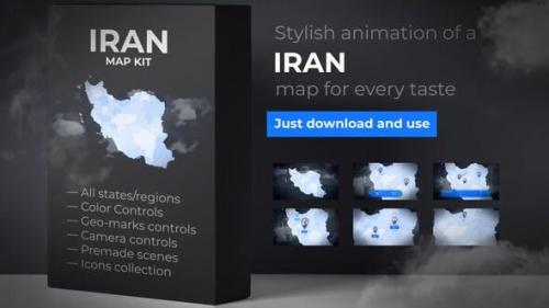 Videohive - Iran Map - Islamic Republic of Iran Persia Map Kit - 27060574