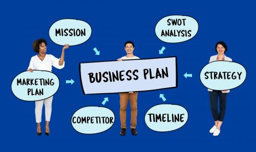 Team with their business plan - 503984