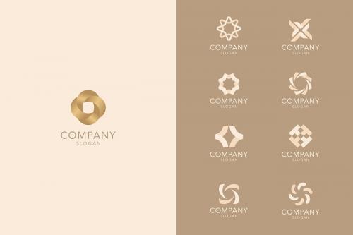 Brown business logo vector collection - 1199866