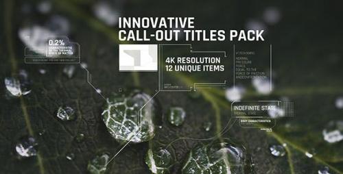 Videohive - Innovative Call-out Titles pack/ Sci-fi/ Technology/ Line Interface/ Digital/ Simple Placeholders - 19545262