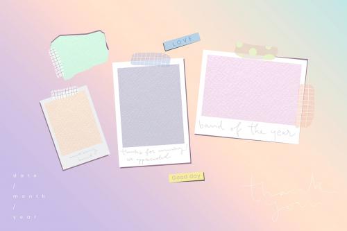 Blank pastel picture frames template - 1206825