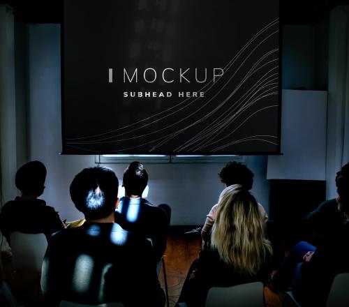 Projector screen mockup in a conference - 502865