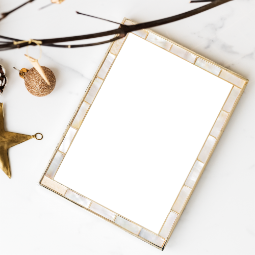 Festive picture frame on a table transparent png - 2024679
