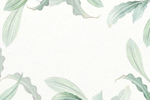 Blank white leafy background vector - 1208824