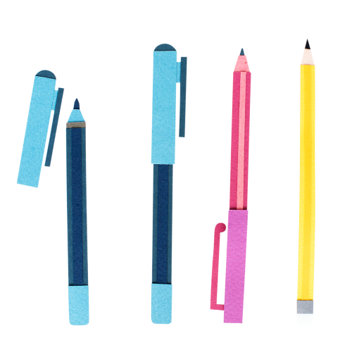 Papercraft pens and pencil set transparent png - 2026296
