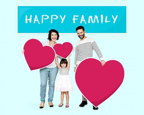 Happy family expressing their love - 503828