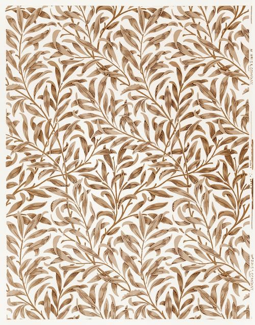 Willow wallpaper pattern, remix from original illustration by William Morris - 2263316