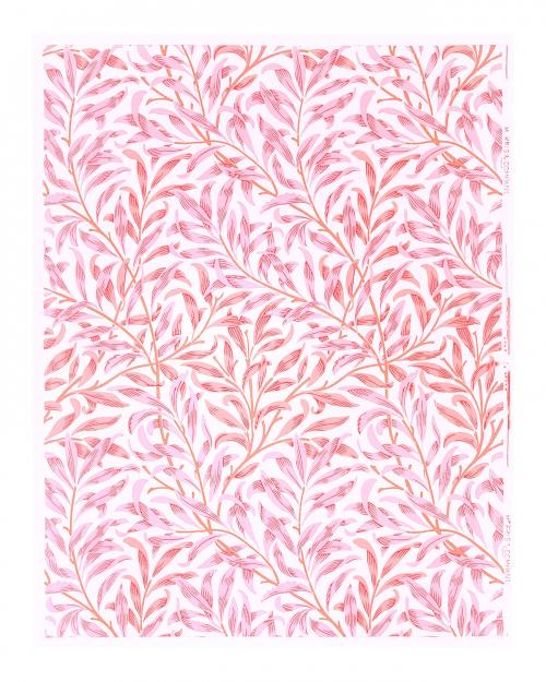Willow wallpaper pattern wall art print and poster. Remix from original illustration by William Morris. - 2265713