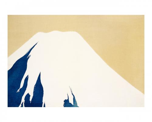 Mount Fuji vintage illustration wall art print and poster design remix from the original artwork by Kamisaka Sekka.​​​​​ - 2267273