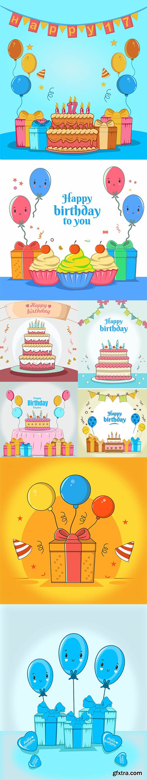Happy Birthday Party Illustrations