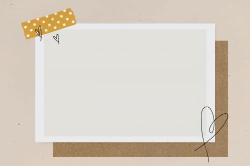 Blank collage photo frame template vector - 1205016