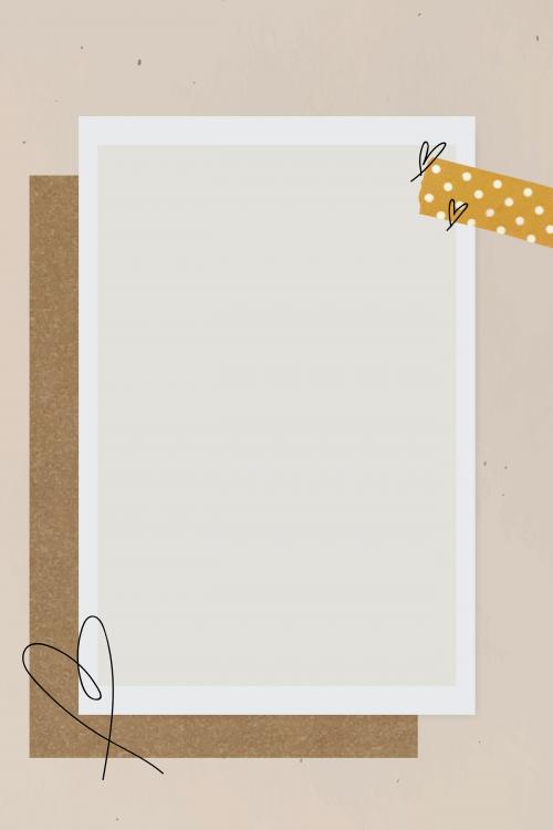 Blank collage photo frame template vector - 1205021