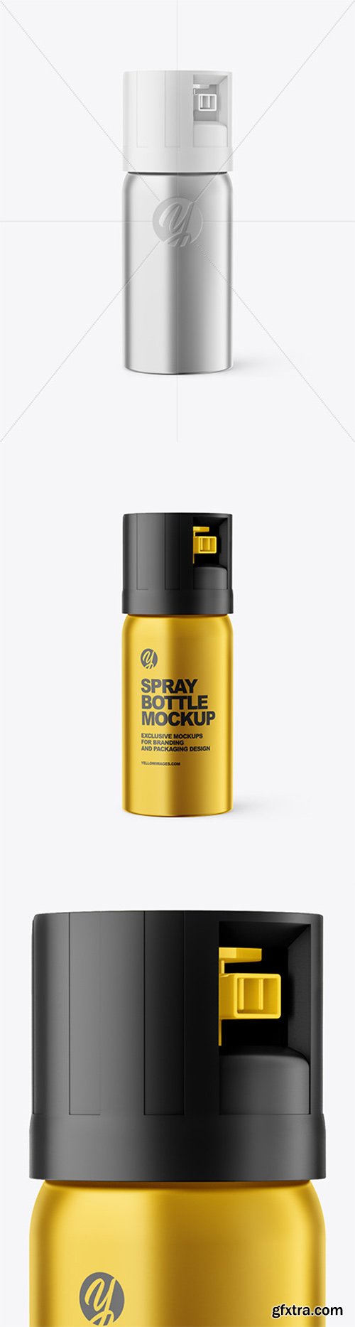 Metallic Pepper Spray Bottle Mockup 61480