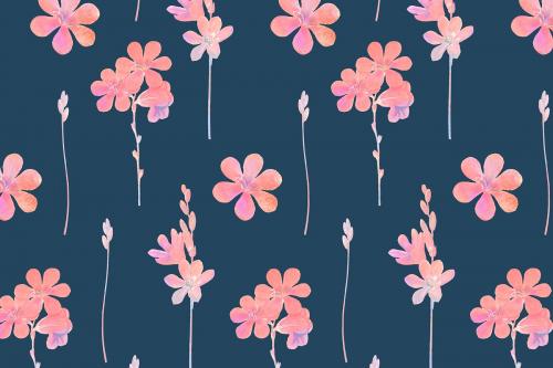 Pink flowers on a blue background - 1209681