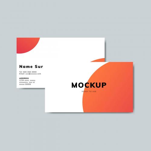 Simple business card design mockup vector - 496541