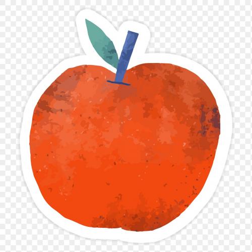 Illustration of fresh red apple on transparent background - 2034575