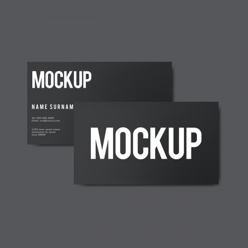 Simple business card design mockup vector - 496573