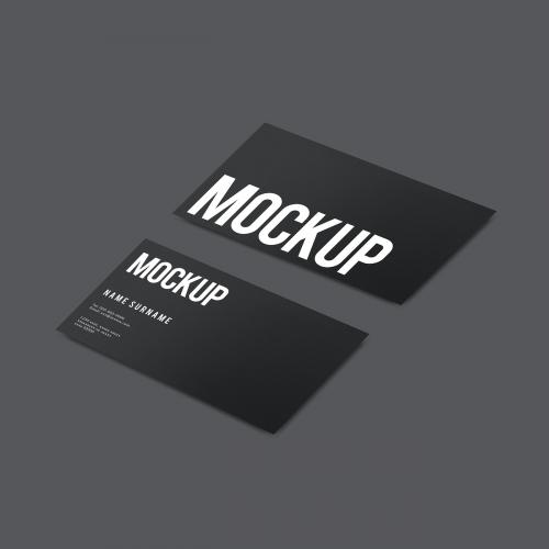 Simple business card design mockup vector - 496584