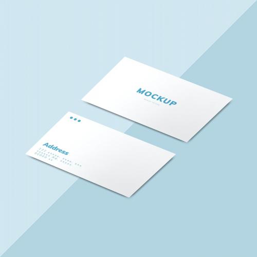 Simple business card design mockup vector - 496594