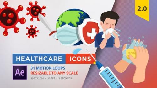 Videohive - Healthcare Icons (Coronavirus) - 26176815