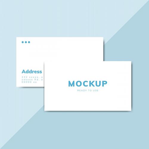 Simple business card design mockup vector - 496603