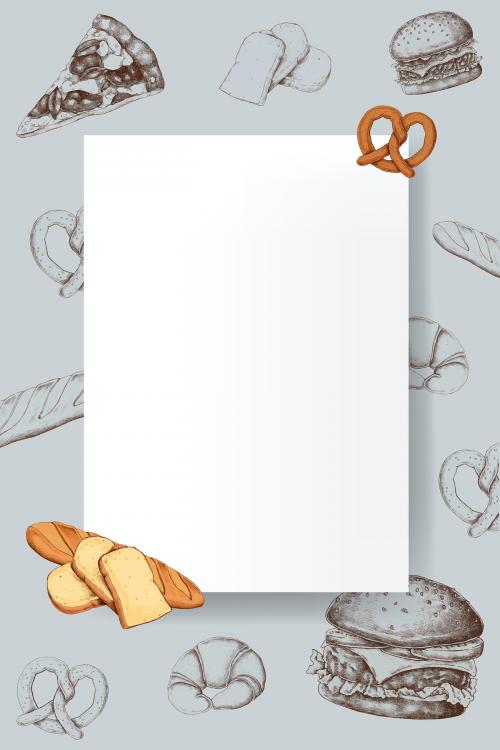Blank bread frame design vector - 1209024