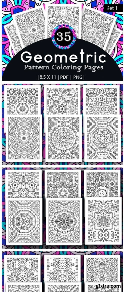 35 Geometric Pattern Coloring Pages 4320888