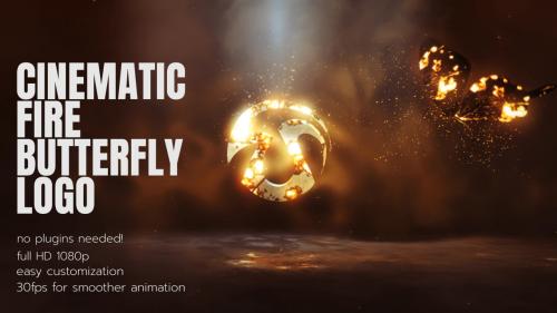 MotionArray - Cinematic Fire Butterfly Logo - 621328