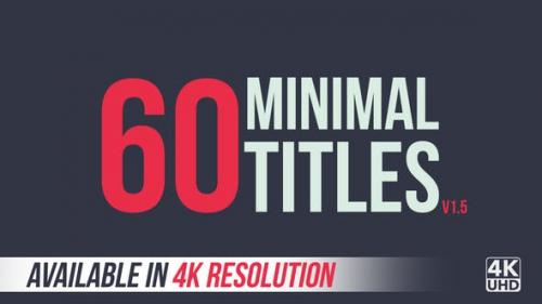 Videohive - 60 Minimal Titles | 4K - 9458306