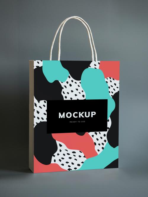 Colorful shopping paper bag mockup - 502767