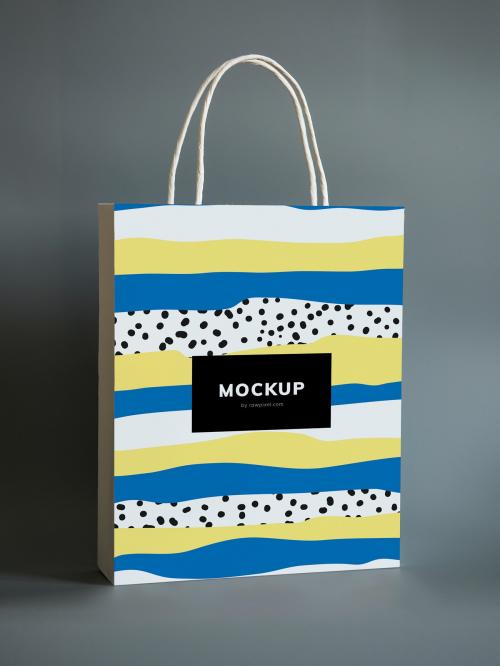 Colorful shopping paper bag mockup - 502774
