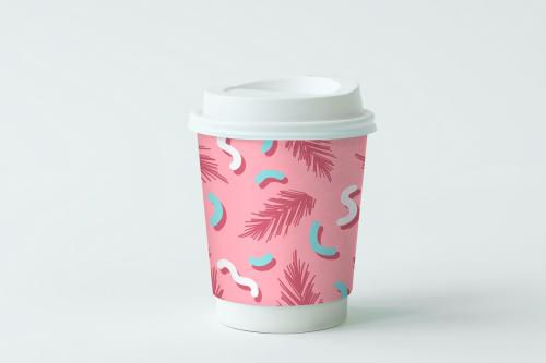 Colorful takeaway coffee cup mockup design - 502781