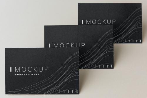 Set of black business card design mockup - 502816