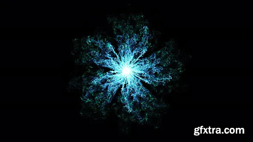 Videohive Starfish emitter of blue particles 27105179