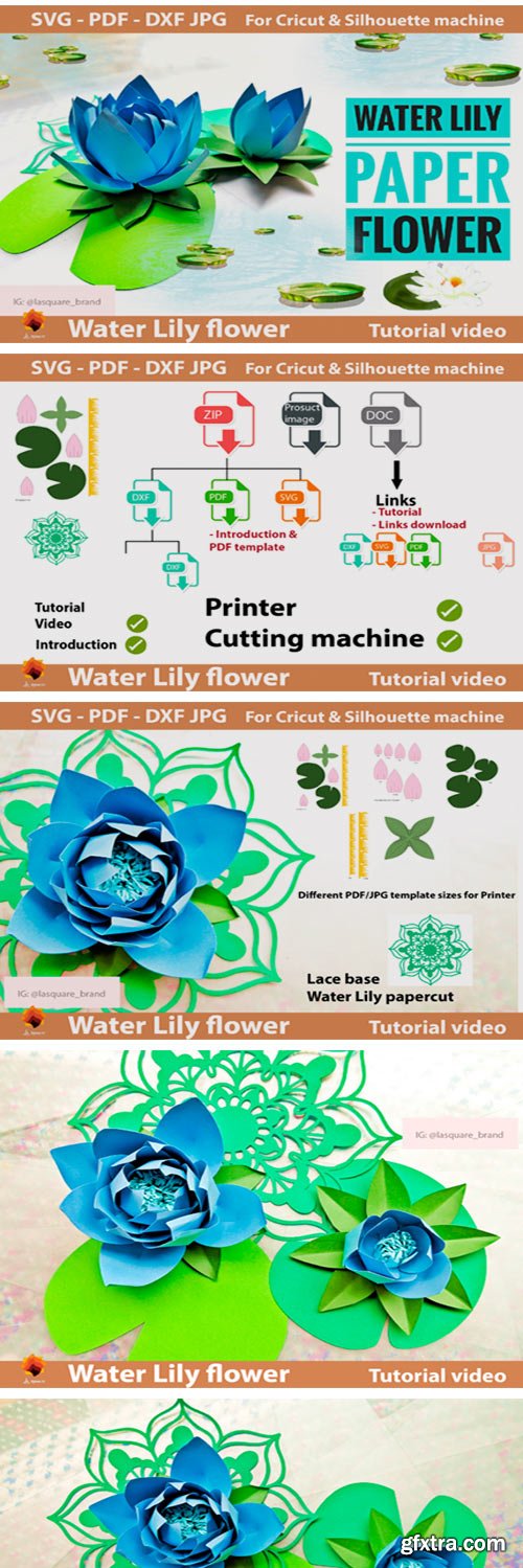 Water Lily Paper Flowers Template 4334116