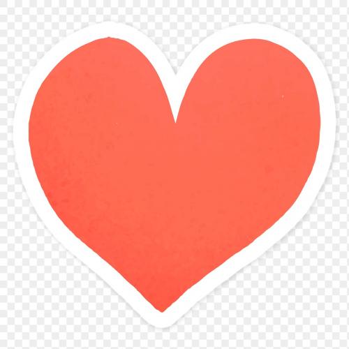 Red love heart shaped icon social ads template transparent png - 2026421