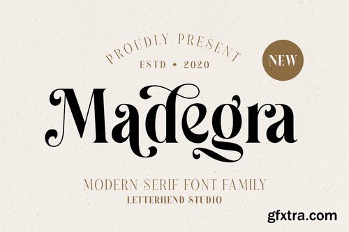 CM - Madegra Serif (9 Weight Font Styles) 5043797