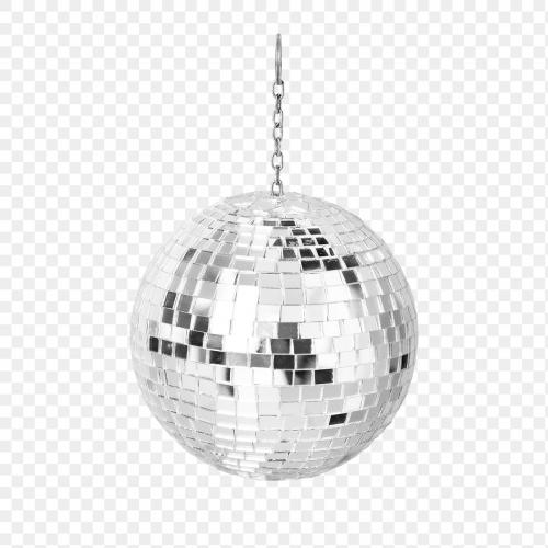 Shiny silver disco ball transparent png - 2093185