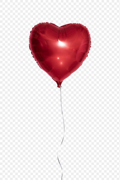 Red heart balloon transparent png - 2093187