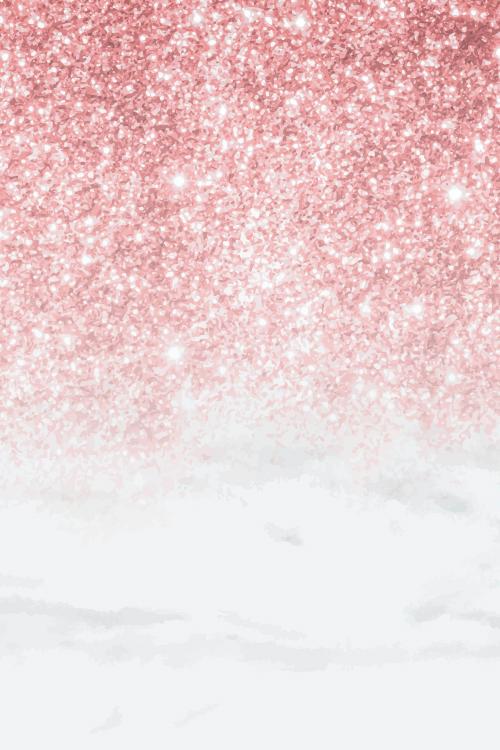 Pink glittery pattern on white marble background vector - 938128