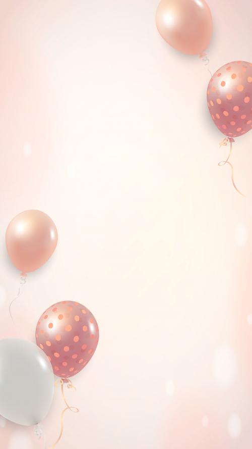 Elegant balloon phone background vector - 2053638