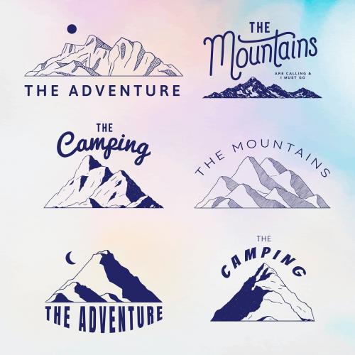 Mountain shapes for logo vector - 2054562