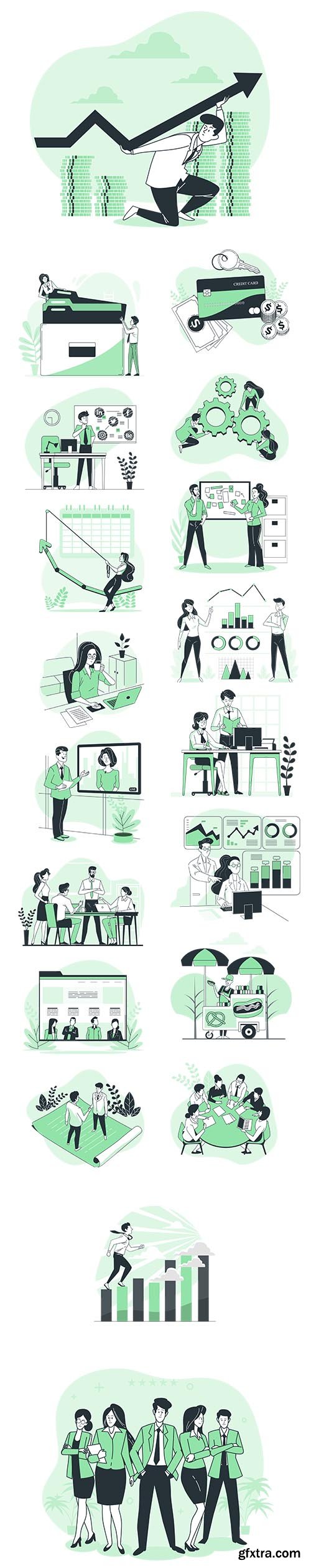 Vector Illustrations Business Concept Vol 2