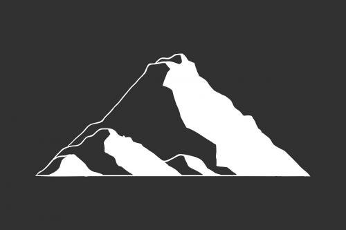 Mountain shape for logo vector - 2054591