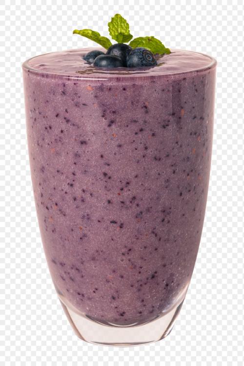 Fresh blueberry and acai smoothie transparent png - 2280523