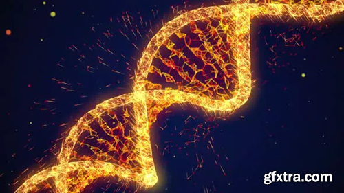 Videohive DNA Golden Glowing Helix 24251510