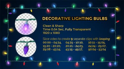 Videohive - Christmas Decorative Lighting Bulbs String Frame - 21144389