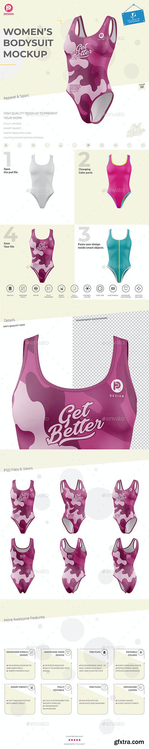 GraphicRiver - Women\'s Bodysuit Mockup V2 26697053