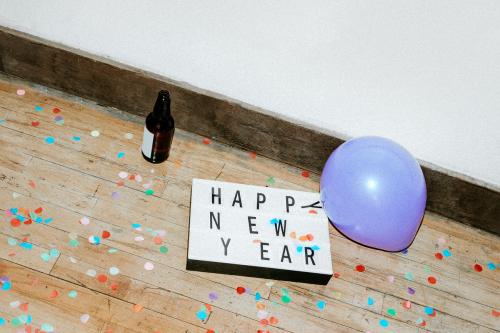 Happy new year sign at a party - 2092547